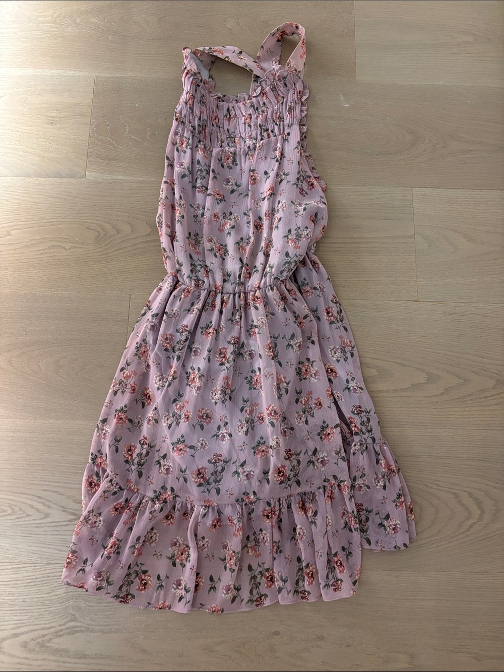 Zara Dusty Rose Floral Halter Mini Dress
